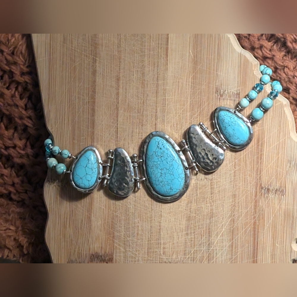 Southwestern Faux Turquoise Necklace